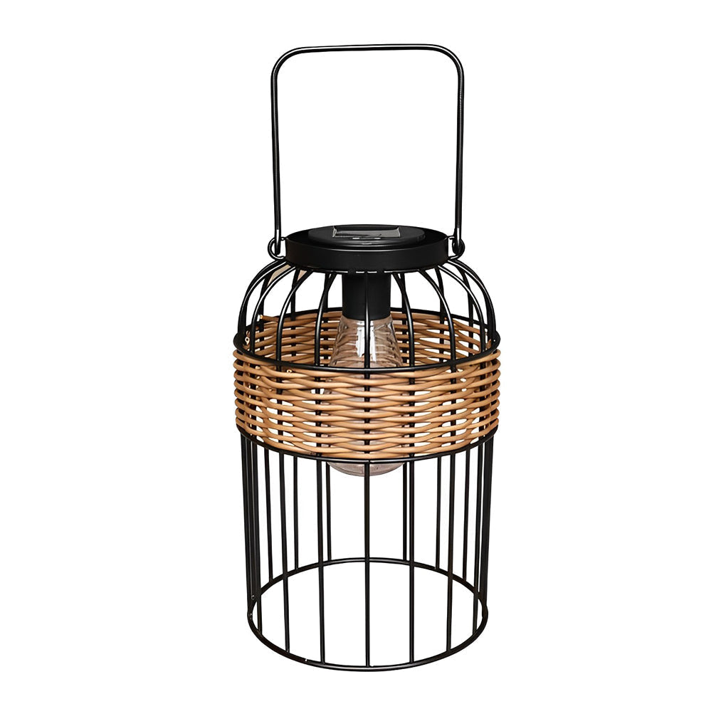 Portable Lantern Shape Rattan Solar Night Light – Waterproof & Intelligent