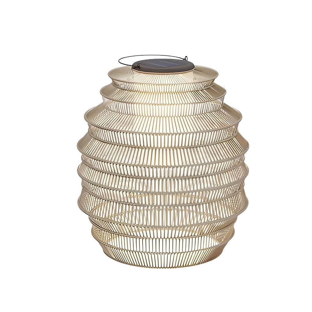 Waterproof Handwoven Rattan Solar Outdoor Lantern