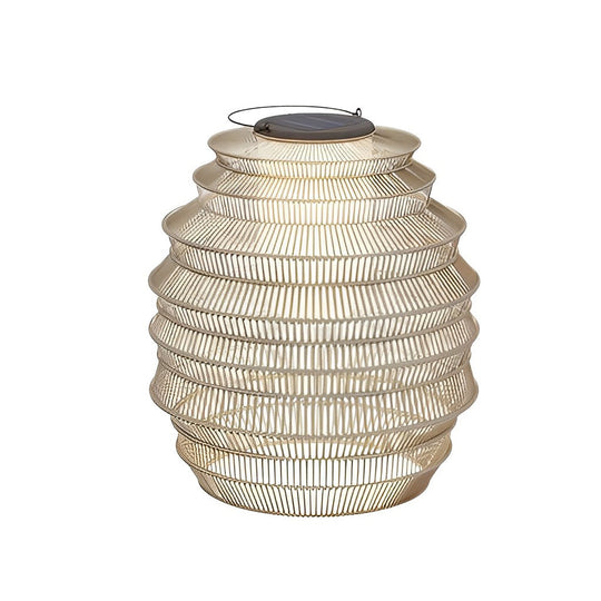 Waterproof Handwoven Rattan Solar Outdoor Lantern