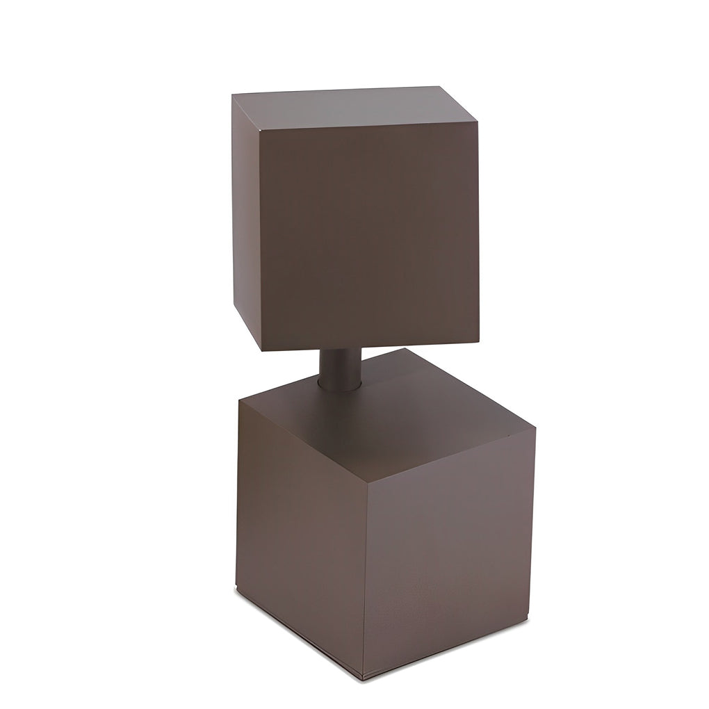 Modern Black Geometric Solar Lawn Light