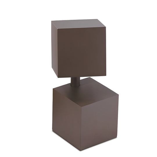 Modern Black Geometric Solar Lawn Light