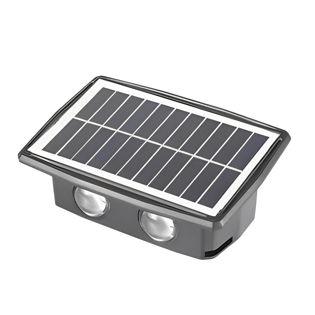 Rectangular Solar LED Up and Down Outdoor Wall Lamp