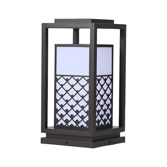 Retro Black LED Solar Lawn Lamp Pathway Lights