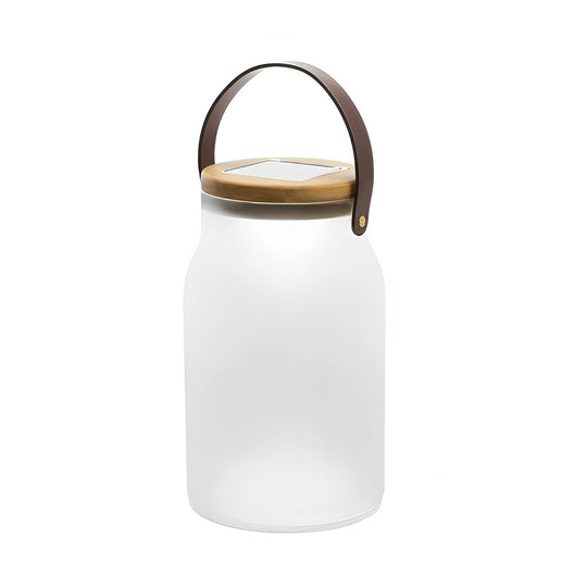 Bottle Jar-Shaped White Solar LED Lawn Light