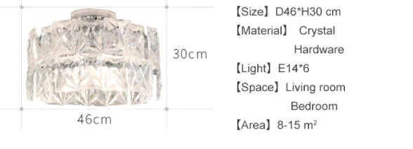 Creative Crystal Ceiling Lights For Corridor Bedroom Dining Room Cafe Hall Home Lighting Modern LED Crystal Living Room Lamp