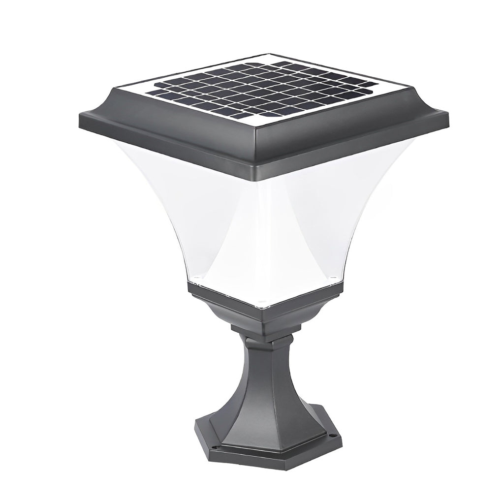 Creative Square Retro LED Solar Fence Post Light Waterproof Outdoor