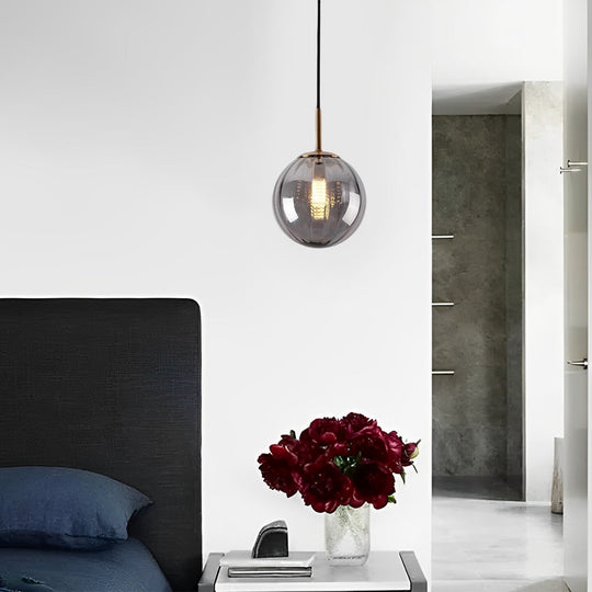 Ball-Shaped Electroplated Glass LED Modern Pendant Light