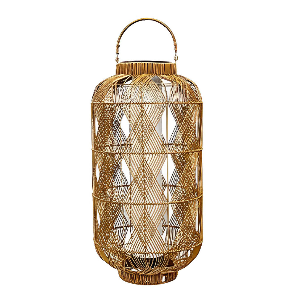 Rattan Waterproof LED Portable Solar Floor Lamp