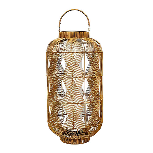 Rattan Waterproof LED Portable Solar Floor Lamp