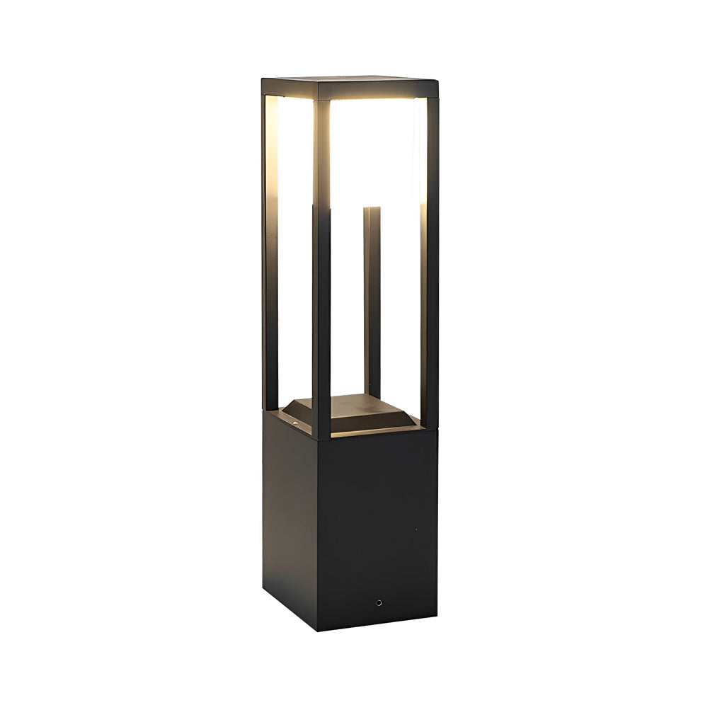 Hollow Rectangular Solar LED Pathway Bollard Lights