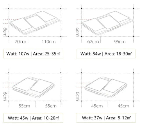 Modern Ceiling Lights Remote Dimmable Ceiling LED Lamp Fixture For Dining Living Room Bedroom Kitchen Home Decoration Light