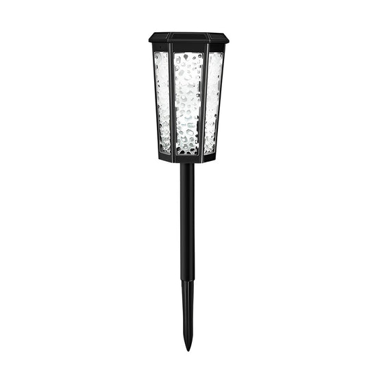RGB Hexagon Hollow Outdoor Solar Stake Light Waterproof Landscape Lighting