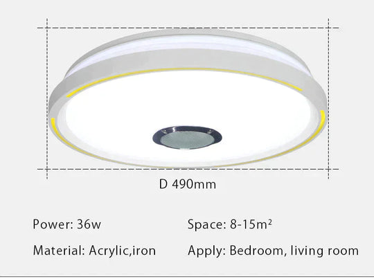 Music LED Ceiling Lights RGB APP Control Ceiling Lamp Bedroom 36W Living Room Light Lampara De Techo Ceiling Light