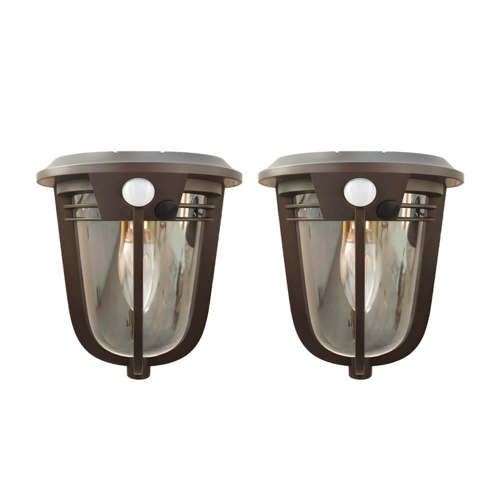 2-Pack Motion Sensor Solar LED Wall Lights
