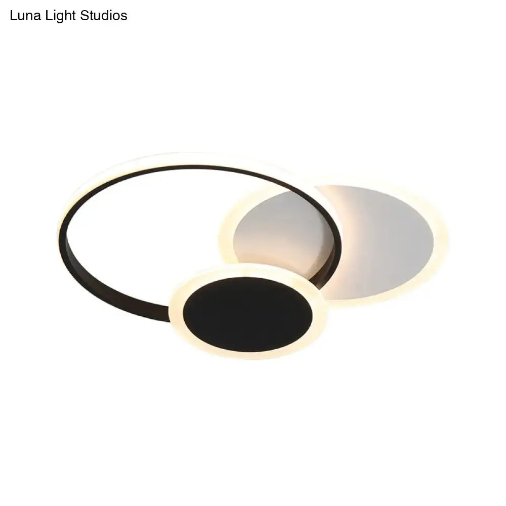 3-Tier Round Ceiling Fixture Nordic Aluminum Flush Mount Lamp in Warm or White Light - 16.5"/20.5" Width