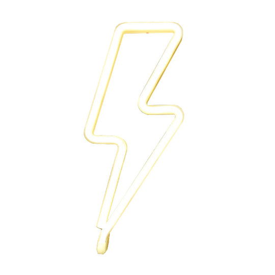 Cartoon Lightning LED Night Stand Light for Kids Bedroom in White Plastic