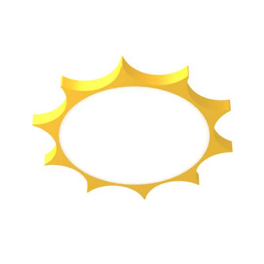 Kindergarten Yellow Sun Flush Mount LED Ceiling Light with Acrylic: Simple & Stylish Fixture