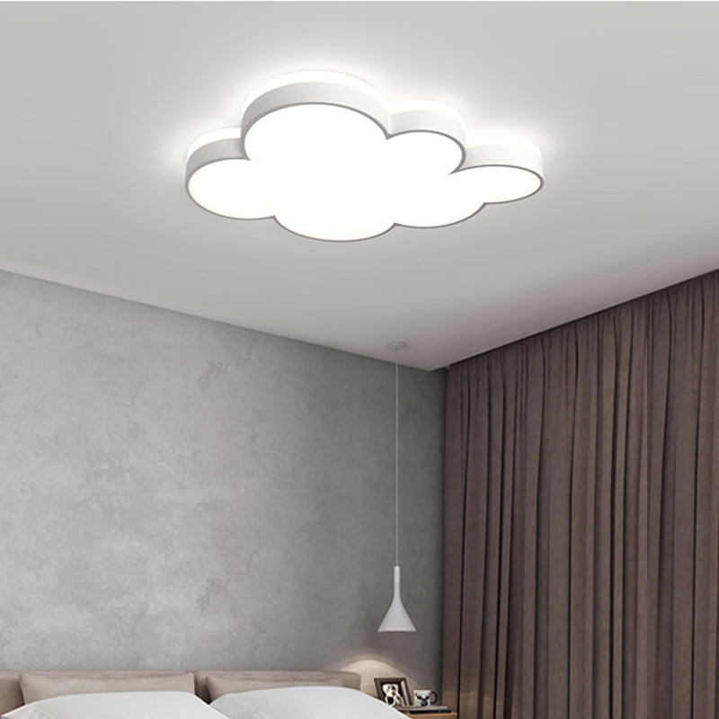 Contemporary Cloud Flush LED Ceiling Light Fixture for Bedrooms - Acrylic Lamp