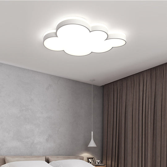 Contemporary Cloud Flush LED Ceiling Light Fixture for Bedrooms - Acrylic Lamp