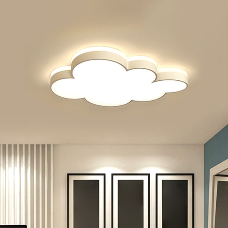 Contemporary Cloud Flush LED Ceiling Light Fixture for Bedrooms - Acrylic Lamp
