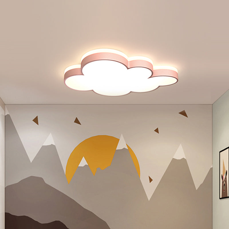 Contemporary Cloud Flush LED Ceiling Light Fixture for Bedrooms - Acrylic Lamp
