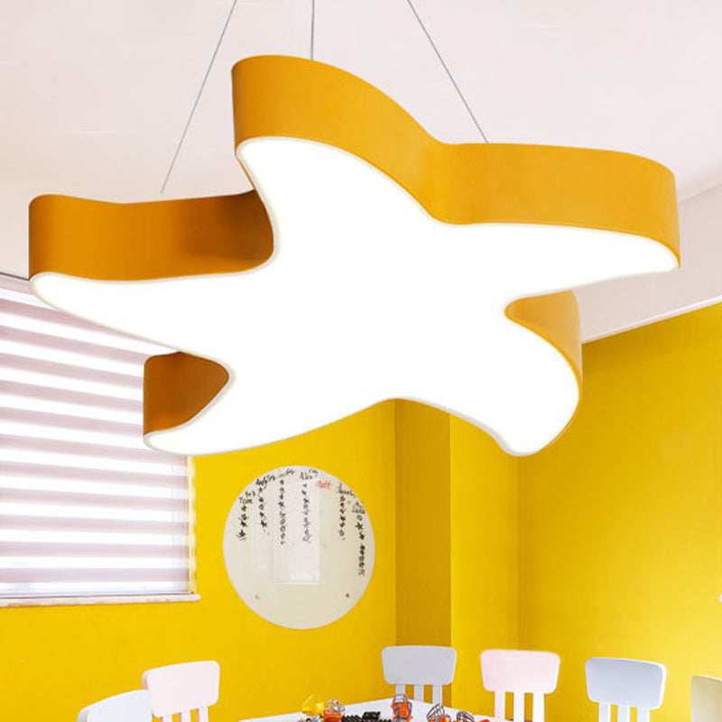 Modern LED Starfish Acrylic Ceiling Chandelier for Corridor