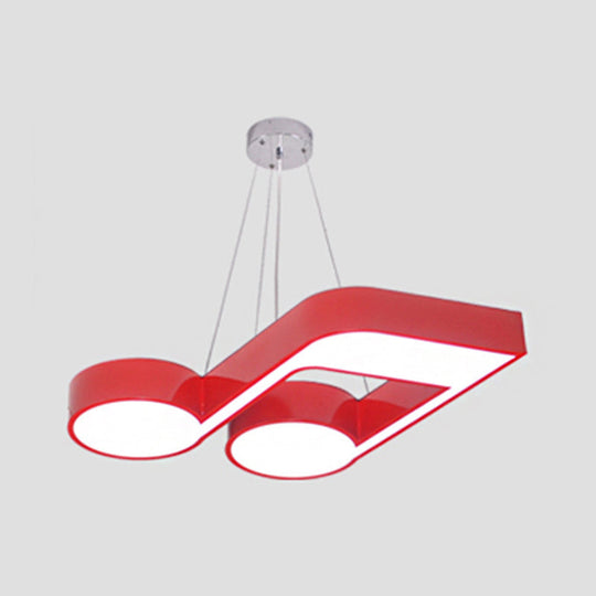 LED Acrylic Note Pendant Chandelier: Creative Suspension Lighting for Dance Room