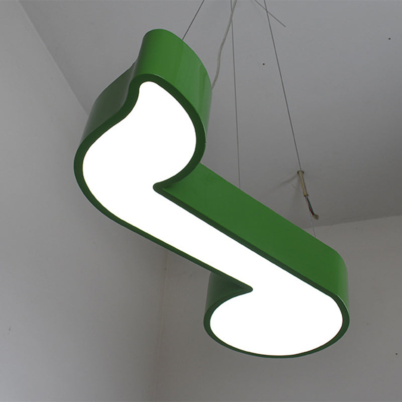 LED Acrylic Note Pendant Chandelier: Creative Suspension Lighting for Dance Room