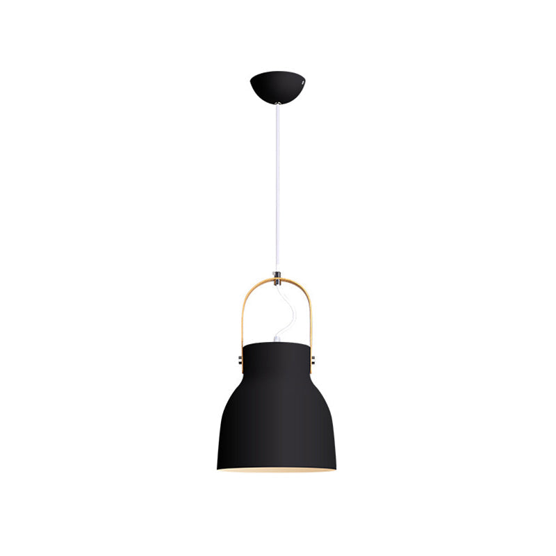 Minimalistic Metal Pendant Dining Room Lamp with Handle