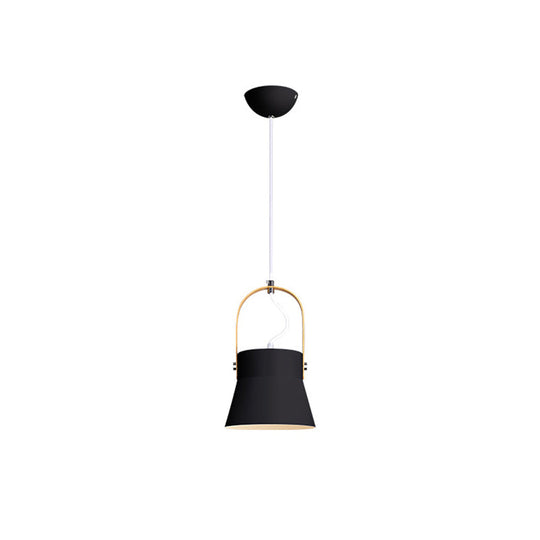 Minimalistic Metal Pendant Dining Room Lamp with Handle