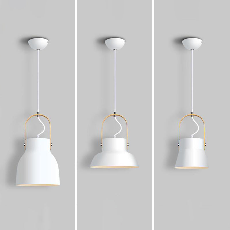 Minimalistic Metal Pendant Dining Room Lamp with Handle