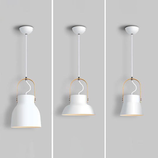 Minimalistic Metal Pendant Dining Room Lamp with Handle