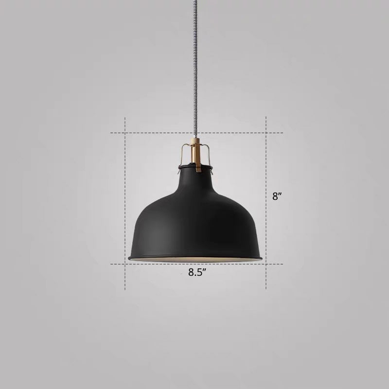 Modern Metal Barn Pendant Light for Dining Room - 1-Head Suspension