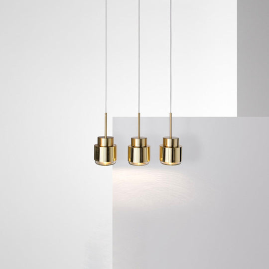 Nordic Brass Grenade Hanging Lamp - Stylish Metal Shade Suspension Light