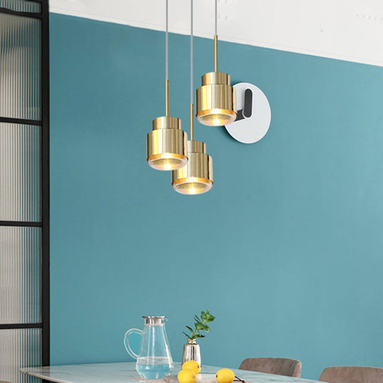 Nordic Brass Grenade Hanging Lamp - Stylish Metal Shade Suspension Light
