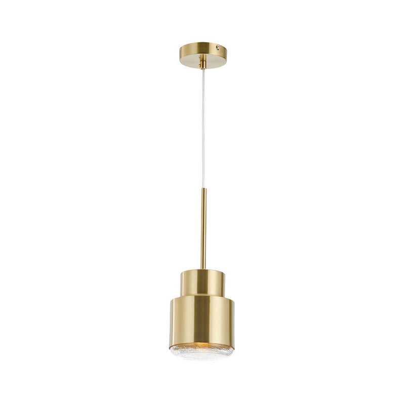 Nordic Brass Grenade Hanging Lamp - Stylish Metal Shade Suspension Light