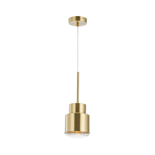 Nordic Brass Grenade Hanging Lamp - Stylish Metal Shade Suspension Light