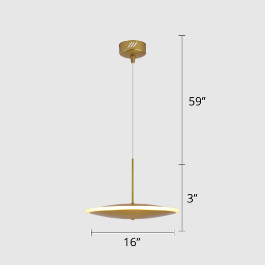Modern LED Brass Bedside Light with Aluminum Shade