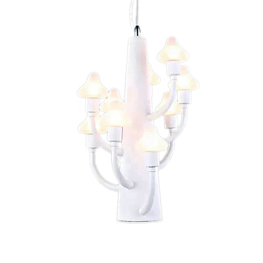 White Branch Pendant Light with Kids Metal Hanging Mushroom for Restaurant Bedroom