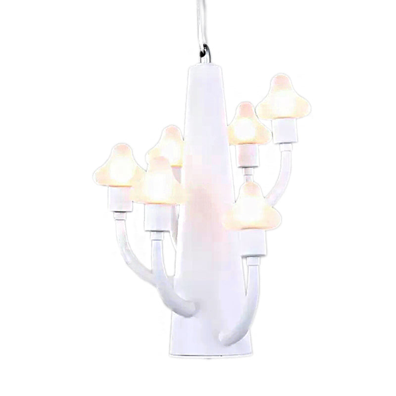 White Branch Pendant Light with Kids Metal Hanging Mushroom for Restaurant Bedroom
