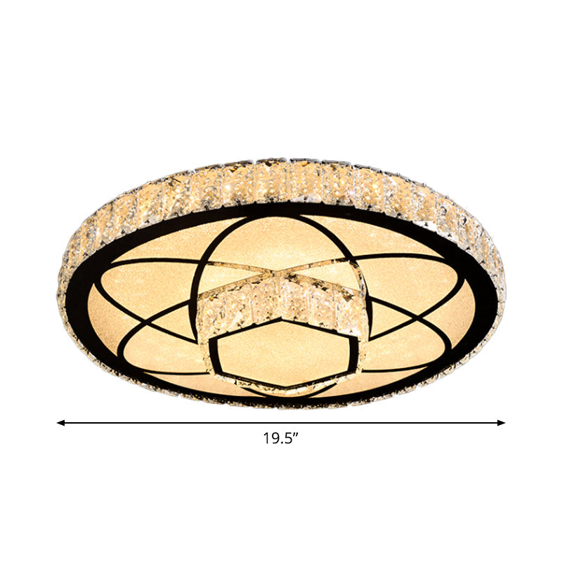 Modern Surface Mounted LED Ceiling Lamp with Clear Embedded Crystals - Loving Heart/Mushroom/Flower Design