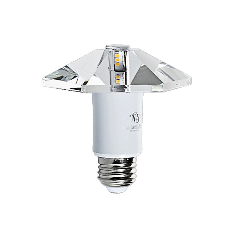 Modern Hexagonal Crystal LED Flush Light Fixture for Foyer - Close to Ceiling Lamp