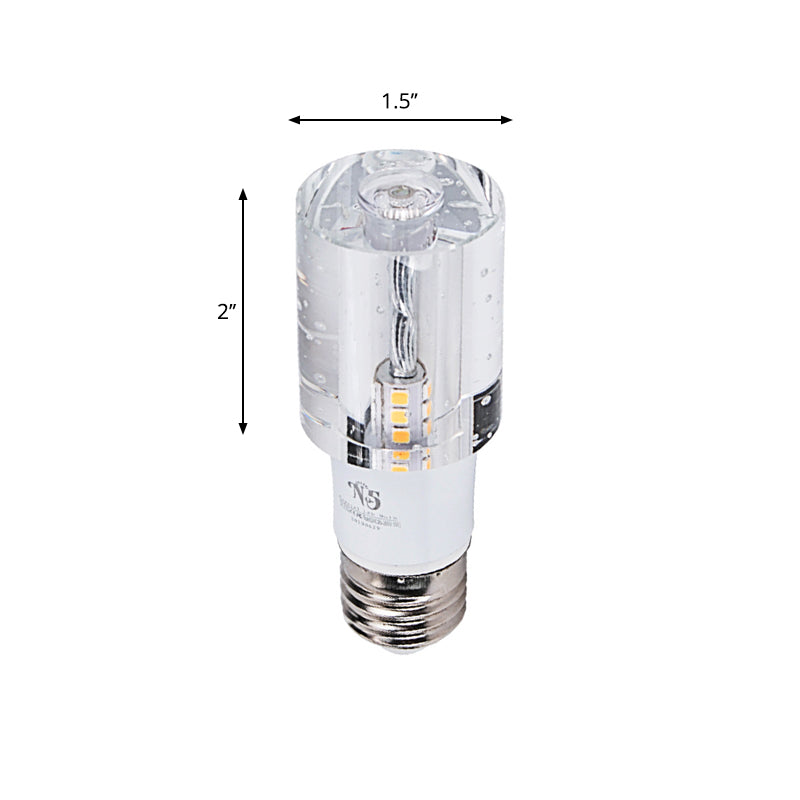 Contemporary Flush Mount LED Hallway Ceiling Light with Clear Crystal Cylinder Shade