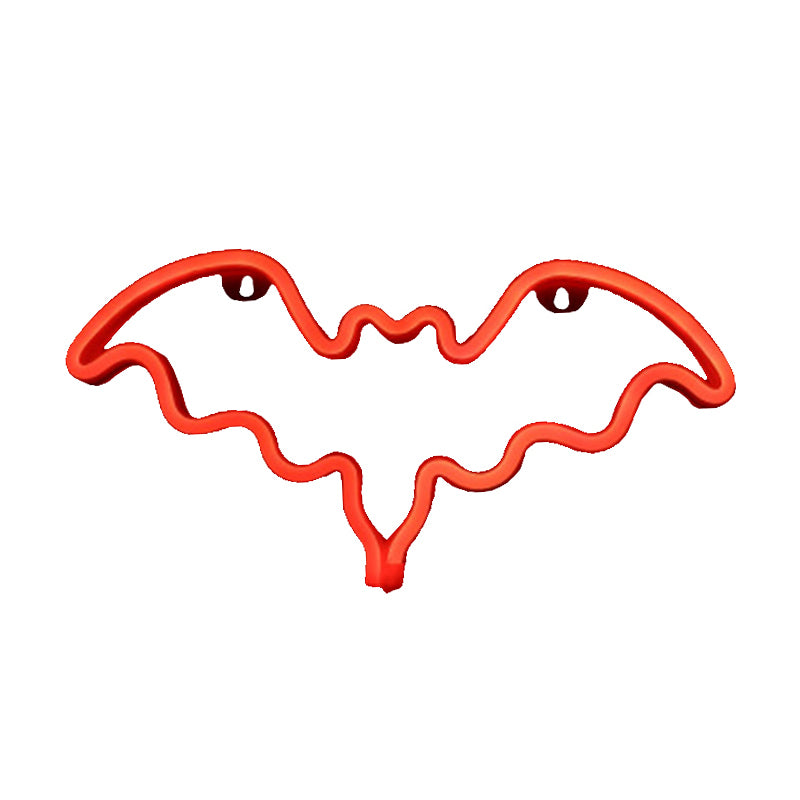 Bat-Shaped LED Wall Night Lamp for Kids' Bedroom - Plastic Night Lighting in Minimalist Design