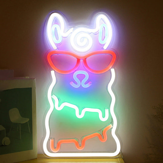 Geometric White LED Nightstand Lamp with USB Power and Minimalist Style