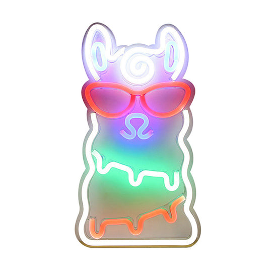 Geometric White LED Nightstand Lamp with USB Power and Minimalist Style