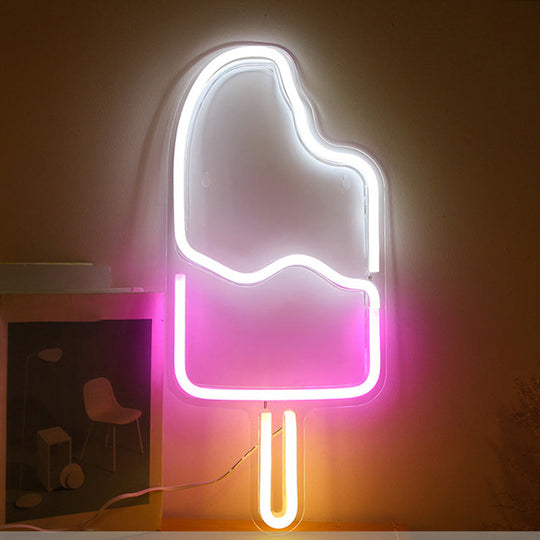 Geometric White LED Nightstand Lamp with USB Power and Minimalist Style