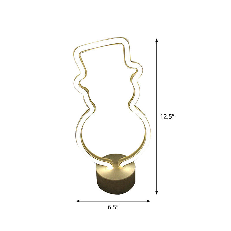 Christmas Night Light: Cartoon Style Plastic LED Wall Lighting for Kids' Bedroom