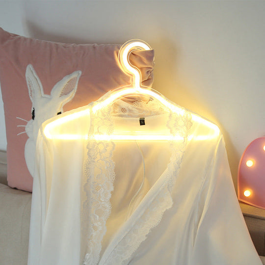 Minimal White USB LED Night Lamp: Wall Hanging Bedside Light for Bedroom
