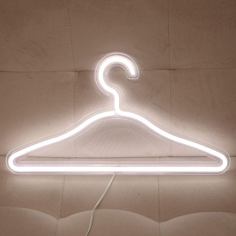 Minimal White USB LED Night Lamp: Wall Hanging Bedside Light for Bedroom